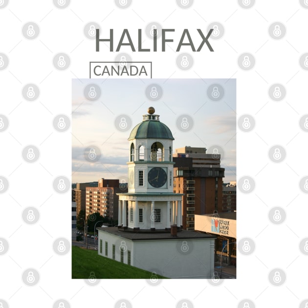 Halifax Nova Scotia Canada Clock Souvenir Gift for Canadian Citizens T-shirt Apparel Mug Notebook Tote Pillow Sticker Magnet by Mr. Travel Joy