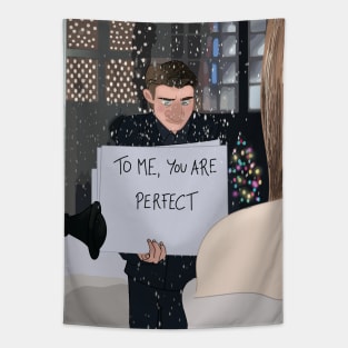 "To me you are Perfect" - Holiday Illustration Tapestry