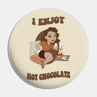 Old Style Cartoon pin up - Chocolate Pin