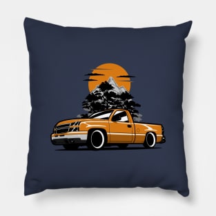 Orange Silverado in Nature Pillow