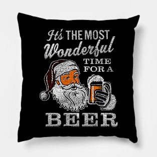 It's the Most Wonderful Time For a Beer Funny Pillow