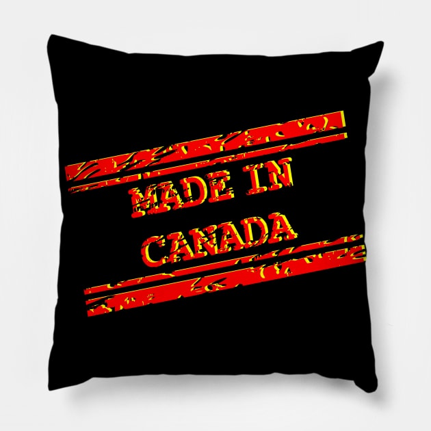 Made in Canada, patriot, style, america Pillow by Semenov