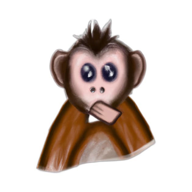 Cute Monkey Drawing by Play Zoo