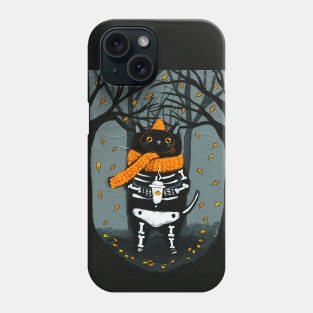 Halloween Vibes Skellie Cat Phone Case
