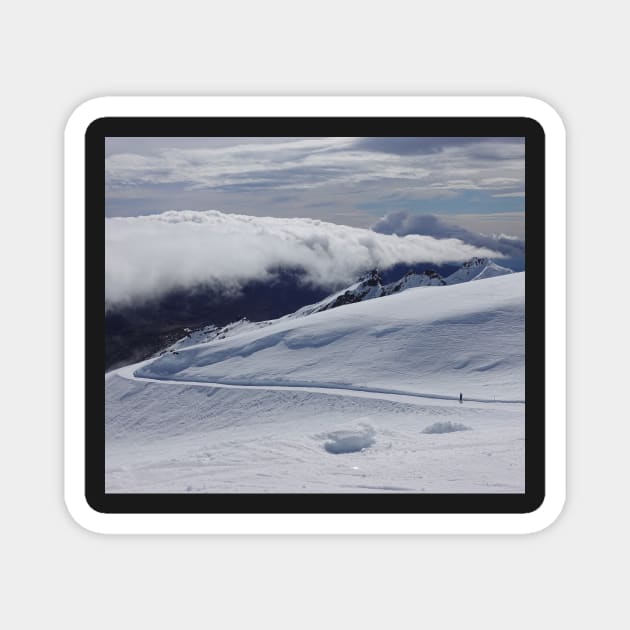 Ski Mountain Panorama Magnet by Artstastic