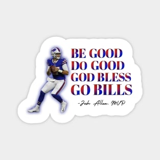 Be Good Do Good Go Bless Go Bills, Retro Allen Sports Magnet