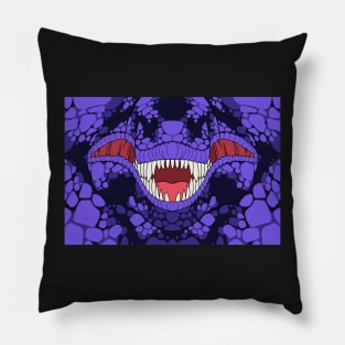 Purple T-Rex Face Pillow