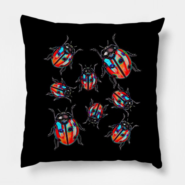 Lucky Beetle Pillow by crunchysqueak