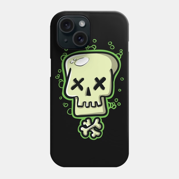 Toxic Skull Green Phone Case by insiar86