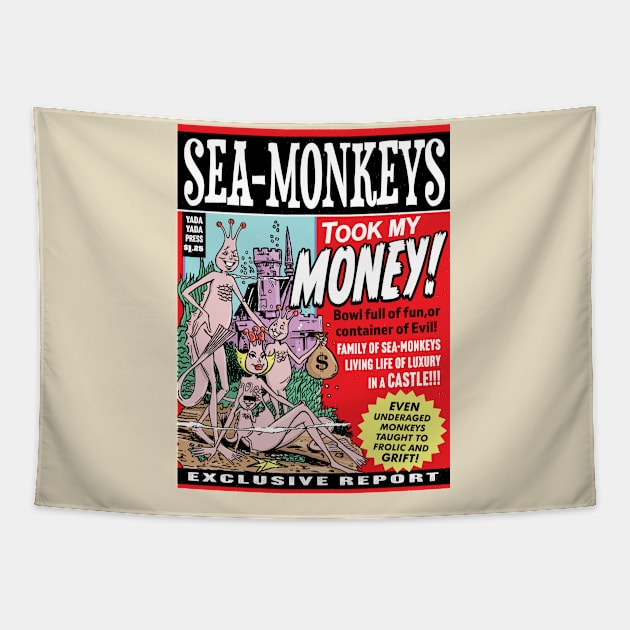 Sea-Monkey exclusive Tapestry by Raging Sockmonkey