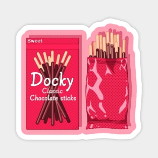 Japanese classic chocolate sticks Magnet