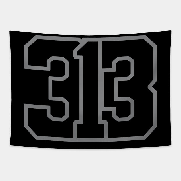 313 Dark Mode Tapestry by Blasé Splee Design : Detroit