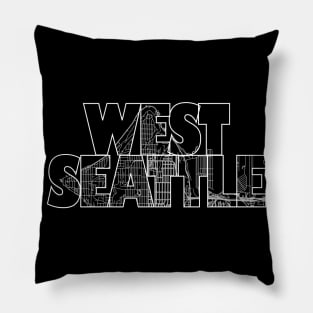 West Seattle Street Map Pillow