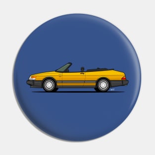 Saab 900 Convertible side profile Pin