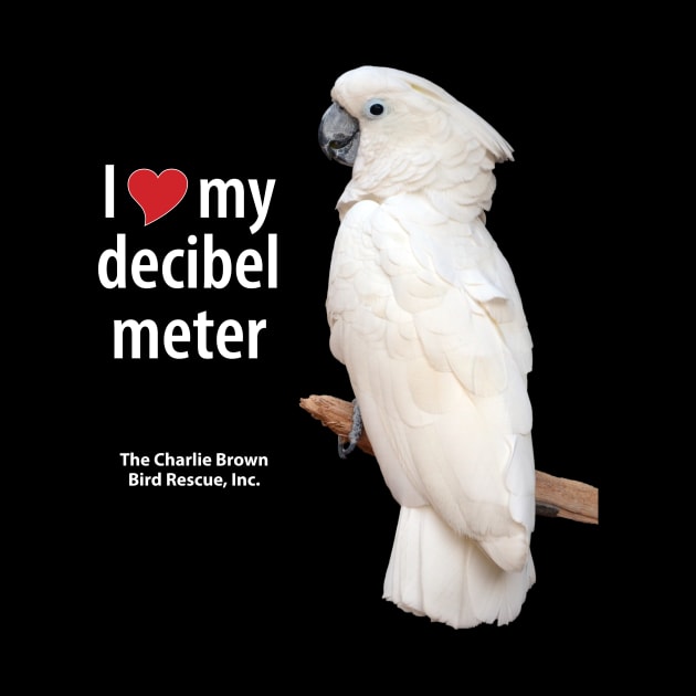 CB Moluccan Cockatoo Decibel Meter by Just Winging It Designs