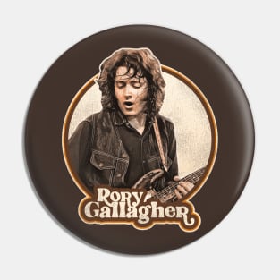 Rory Gallagher 70s Retro Sepia Tone Pin