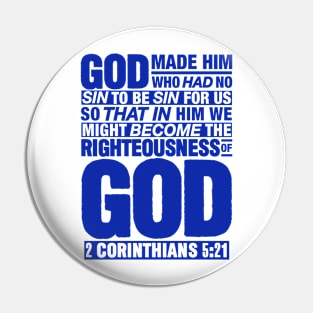 2 Corinthians 5:21 Righteousness Pin