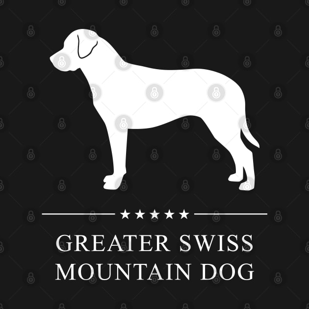 Greater Swiss Mountain Dog White Silhouette by millersye