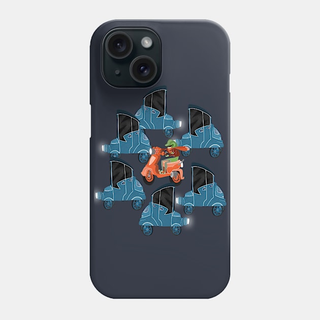 Bike vs Cars Phone Case by Ztoical