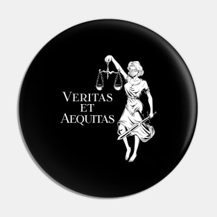 Veritas et Aequitas - Goddess Lady Justice Pin