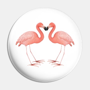 pink flamingo heart Pin