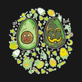 avocado jack o lantern T-Shirt