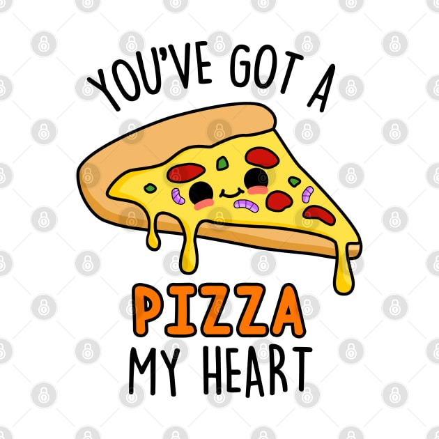 You've Got A Pizza My Heart Cute Pizza Pun by punnybone