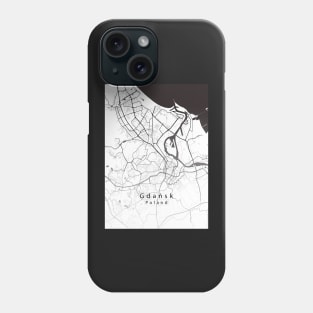 Gdansk Poland City Map Phone Case