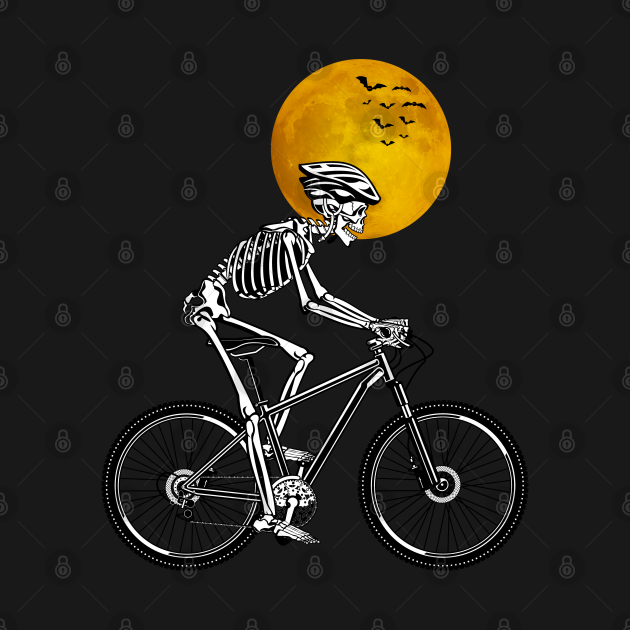 Skeleton Cycling Bicycle Bike Halloween Costume Skeleton Riding
