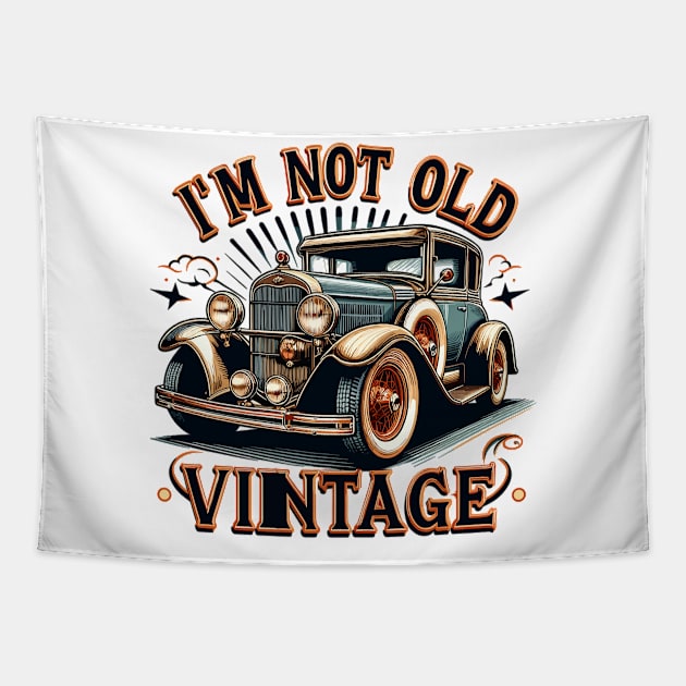 Vintage car Tapestry by Vehicles-Art