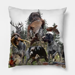 German Wirehaired Pointers, GWP Pointing dog Pillow