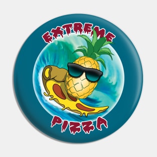 Funny pineapple pizza surfing Pin