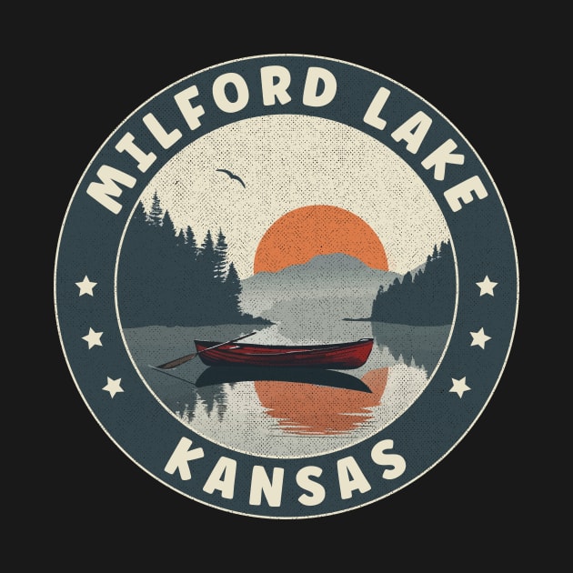 Milford Lake Kansas Sunset by turtlestart