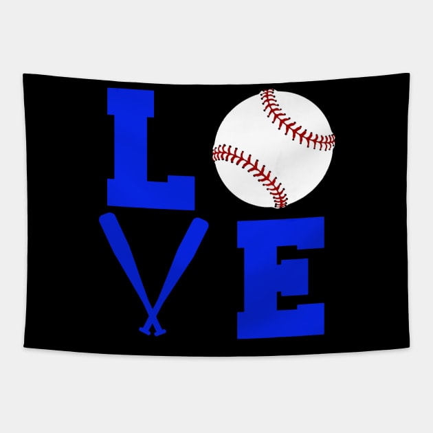 LOVE Baseball Tapestry by Chicu