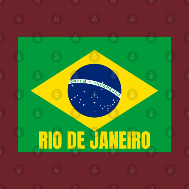 Rio de Janeiro City in Brazilian Flag by aybe7elf