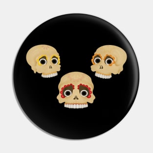 Halloween 3 Skulls Pin