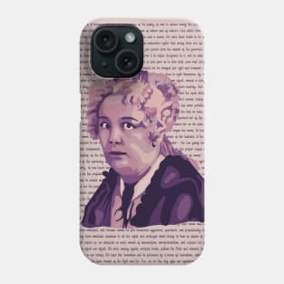 Elizabeth Cady Stanton Portrait and Quote Phone Case