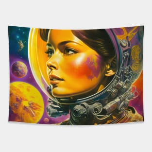 We Are Floating In Space - 16 - Sci-Fi Inspired Retro Artwork Tapestry