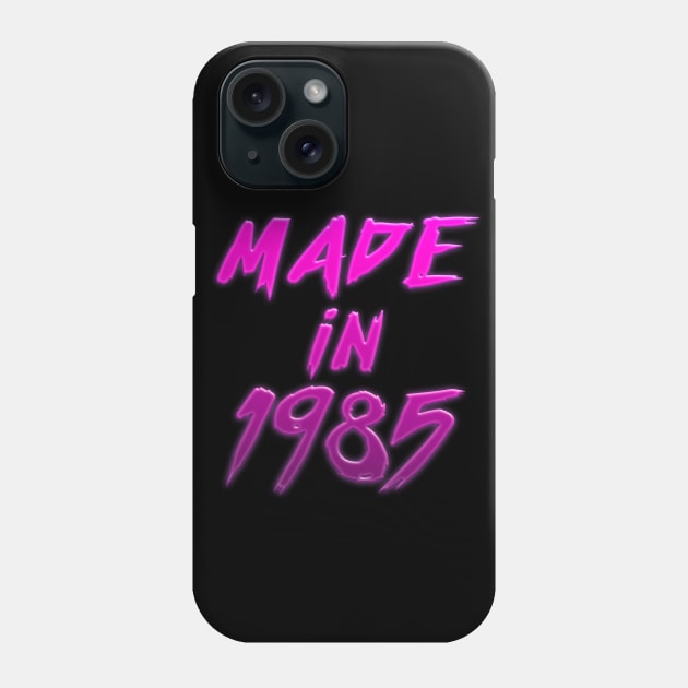 Made In 1985 //// Retro Birthday Design Phone Case by DankFutura