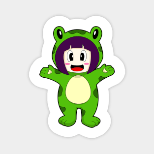 Frog Girl Costume Magnet