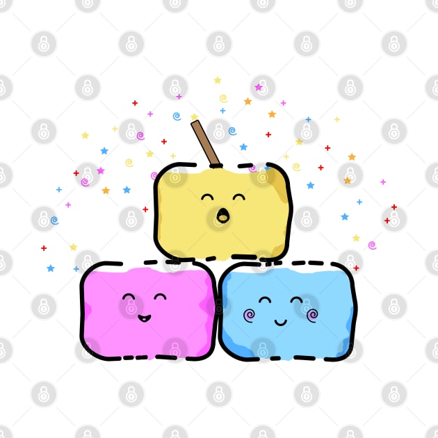 cute marshmallow cartoon food by dodolanlaku