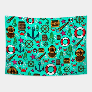 ship and sea Tapestry