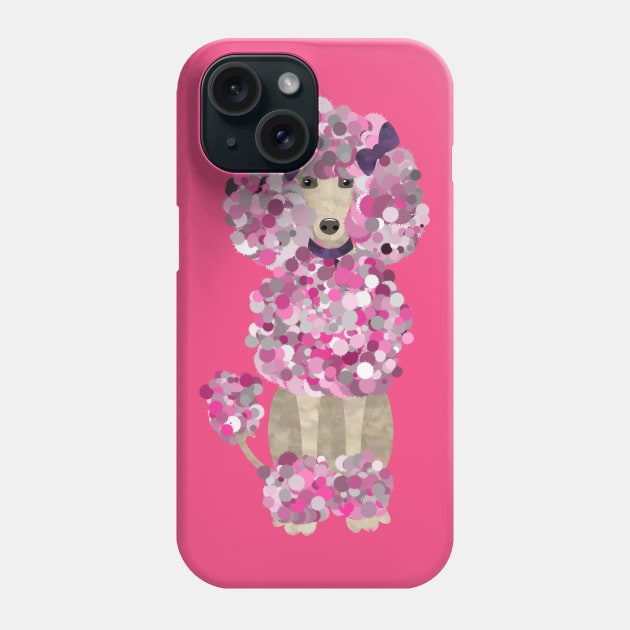 Fun Paint Splatter Poodle Phone Case by Nartissima