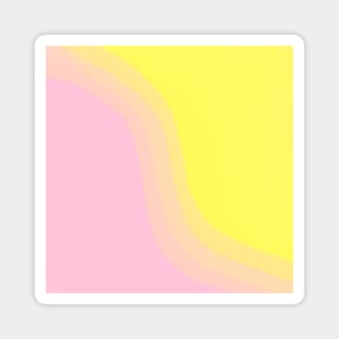 Pink Yellow Pastel Ombre Color Blend Magnet