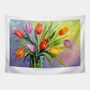 Bouquet of tulips Tapestry