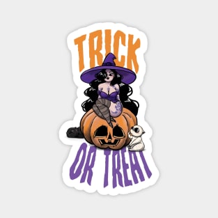 Pumpkin Witch Magnet