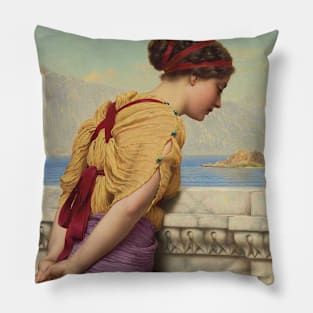 Who Can They Be by John William Godward Pillow