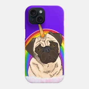 Rainbow Sparkle Pugicorn- upgraded design Phone Case