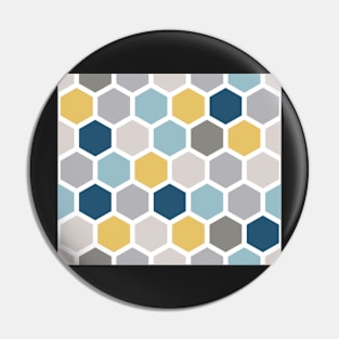 Pastel Honeycomb Pattern Pin