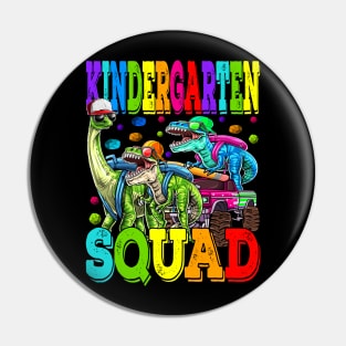 Kindergarten Squad Monster Truck Dinosaur Back To School Pin